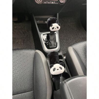 Cartoon Car Seat Belt & Handbrake & Gear Shift Cover Set, Cute Car Interior Decoration