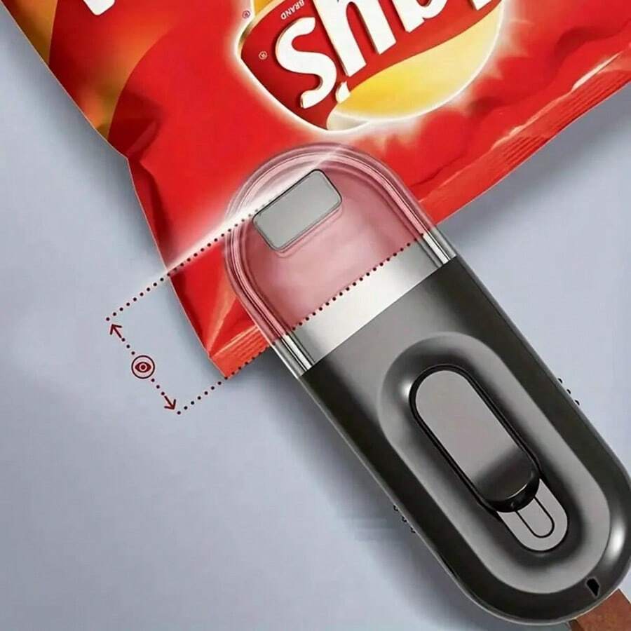 迷你塑料袋封口机，便携式二合一热封切机，方便户外露营使用，热风冷却黑色款 - 适用于食品、零食、厨房（不含电池） - 彩色 - 查看 1