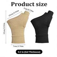 1个压缩护腕套，凝胶硅胶带，罗纹纹理，增强抓握力，拇指稳定器（单只） - 彩色 - 查看 5