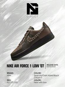 Nike Air Force 1 Low '07 Sequoia Dark Hazel– Men's Lifestyle Sneakers – Shoes For Man -Vintage-Spring & Summer-Inspired Running Shoes, Shock-Absorbing Comfort, Gym To Streetwear Casual Wear-Mother's Day Gifts-Father's Day Gift–IQ1122 320 - Sequoia/Dark Hazel/Black/Cream II - 查看 6