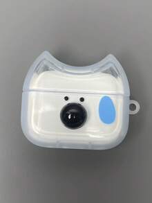 1pc Funny 3D Sweating Dog Nose Style Pro 2 Earphone Case, Soft Protective Cover For Apple 1/2/Pro/3, Cute Earphone Shell (Earphones Not Included) - Translucent White - View 5