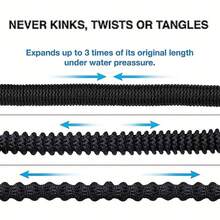 1件，花园水管 3/4 可伸缩魔术柔性花园水管 高压清洗软管 塑料材质，用于浇灌草坪 - A - 查看 3