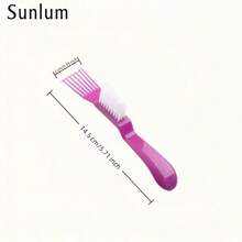 双面梳子清洁刷，沙龙及家用美发梳清洁工具，轻巧高效清洁头发，多功能美发造型配件 - 彩色 - 查看 7