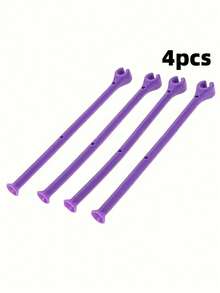 2/4pcs Adjustable Silicone Wine Glass Holder - Non-Slip Design, Dishwasher , Space-Saving Home Bar, Kitchen And Entertainment Accessory - Purple - View 10