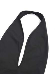 Bộ jumpsuit nữ màu đen ôm sát, dây đeo vai mỏng, cổ chữ V sâu, không tay, kiểu dáng gợi cảm, thích hợp cho các bữa tiệc, du lịch, mùa hè, thanh lịch. - màu đen - Xem 4