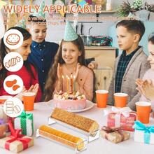 1个/2个亚克力饼干托盘，透明马卡龙展示托盘，长方形多功能饼干架，适用于家庭聚会食品展示 - 彩色 - 查看 4