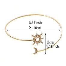 1pc Minimalist Gold Sun & Moon Rhinestone Decor Adjustable Curtain Clip Rama Decoration Rama Gifts Birthday Graduation E-I-D-DCFV - Vàng - Xem 2