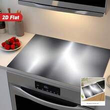 1pc 2D Induction Cooktop Cover, Non-Slip Mat, Suitable For Electric Stove, Induction Cooker, Stove Protector, Saves Kitchen Countertop Space, Perfect Home Accessory - Multicolor - View 3