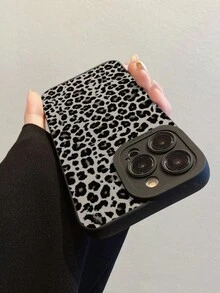 Cheetah,Leopard Print 1pc Perforated Leopard Print Thick Shockproof Painted Phone Case Cover, Compatible With IPhone, Galaxy,International Version, Not The Domestic Version - Multicolor - View 4