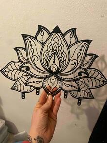 CIFbuy 1pc Metal Wall-Mounted Coat Rack, Modern Floral Design Decorative Clothes Hanger, Wall-Mounted Storage Rack Hook, Home Bedroom Wall Decor, Suitable For Modern Home Decor, Bedroom Decor, Bathroom Decor, Waterproof, Rust-Proof, Durable, Wall Decoration - Multicolor - View 9