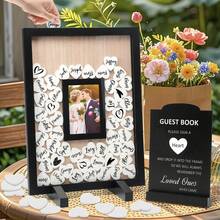 Wedding Handmade Guestbook Box Made Of And Acrylic Featuring 60/80 Interchangeable Hearts - A Romantic Display For Messages At Weddings, Housewarming Events, And Bachelor Parties - Black Sign-in Board - View 5