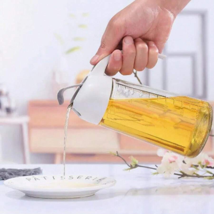 Dispensador De Aceite De Vidrio Con Tapa Automática - Ver 1
