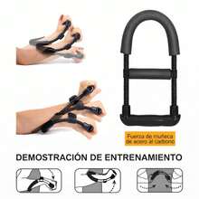 Ejercitador de Dedos y Muñeca para Entrenamiento de Fuerza, Dispositivo de Resistencia Ajustable para Mano, Antebrazo y Rehabilitación.. - Negro - Ver 7
