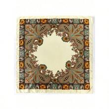 1pc Minimalist Printed Satin Scarf, New Spring Fashion Accessory Scarf, Suitable For Women, Can Be Used As A Waistband, Bag Decoration, Ribbon, Headband Or Scarf, An Ideal Choice To Enhance Your Overall Look. - 米色-1 - 查看 5