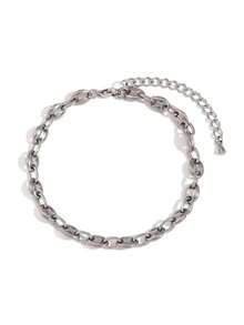 1 chiếc vòng chân Niche mạ vàng và bạc, thiết kế tối giản cao cấp bằng thép không gỉ hình hạt cà phê, dành cho cả nam và nữ, thích hợp sử dụng cả hai giới. - A - Xem 9