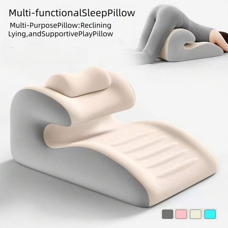 Premium Multi-Purpose Sleep Pillow, Ergonomic Reclining Wedge Cushion For Back Support & Bed Relaxing - Dark Grey - View 1