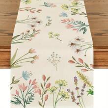 1pc, Floral Summer Table Runner, Seasonal Decoration For Kitchen Dining Table In Spring And Fall For Home Gatherings - Multicolor - View 8