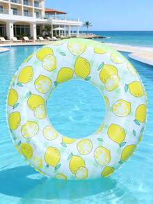 Lemon Shaped Thick Double Air Chamber Adult Swim Ring, Suitable For Water Entertainment, Beach Vacation, Beach Play, Beach Party, New Year Gift, Valentine's Day Gift - Multiple Styles - View 10