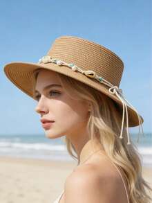 女士夏季帽子 - 女士遮阳帽、女士沙滩帽 - A - 查看 1