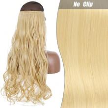 Clip-In Natural Hair Extension, Long Straight Synthetic Hairpiece, Blonde, Black, Mixed Color, Fake Hairpiece For Women HKQE - Redwood - View 1
