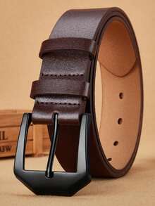 1/2条新款男士皮带，针扣皮带，休闲裤牛仔裤软皮皮带，耐磨耐用，商务风格 - 彩色 - 查看 12
