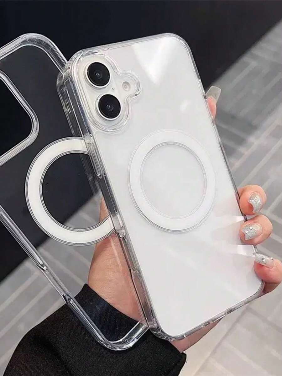 1个透明亚克力极简磁吸手机壳，全新，适用于 17 Pro Max、17 Pro、Air、16 Pro Max、15 Plus、14、13、12/13 Mini、11 - 無色 - 查看 1