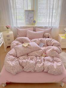 3件套加厚涤纶复古格子印花床上用品套装,适合男孩/女孩宿舍,拉链封口,四季皆宜,柔软透气,适用于宿舍床、单人床、双人床、特大号床,可机洗(1个被套,2个枕套,不含填充物) - 彩色 - 查看 3