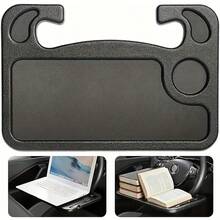 1pc 2-In-1 Car Steering Wheel Tray Desk, Desktop Organizer Holder (Includes Laptop Tray And Cup Holder), High-Strength ABS Structure, Fits Sedan, Truck, SUV - Multifunctional For Office, Reading, In-Car Organization, Minimalist And Elegant Design, Sturdy Structure - A - View 4
