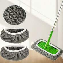 16 Gray Mop Cloths For Both Dry And Wet Use, Quickly Absorbing Water, Suitable For Cleaning Wooden Floors And Tiles - Ideal Choice For Home, Office, And Restaurant Cleaning, Mop Replacement Pad, Flat Floor Cleaning Cloth, Home Cleaning Accessories - 16 chiếc - Xem 4