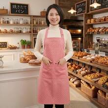 1pc Apron, Lightweight, Wear-Resistant, Waterproof, Oil-Proof, Washable, 2026 New Fashion Cooking Apron With Tie, Suitable For Kitchen & Catering - TJ - Sunflower Pink - Single Pocket WQ - View 7