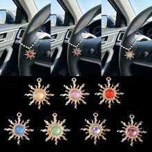 1pc Pearl Sun Decor Car Steering Wheel Chain, Creative Steering Wheel Pendant Car Interior Accessory - Pearl Sun - View 1