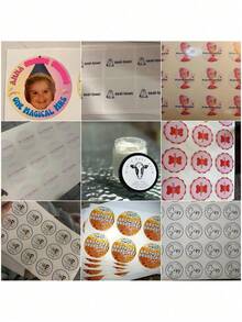 60-960PCS 3cm 4cm 5cm 6cm Custom Square Stickers Custom Labels Square Labels Custom Waterproof Stickers Custom Stickers - Round - View 7