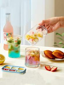 硅胶冰格，自制冰块模具，冰箱制冰器，婴儿辅食冷冻托盘，迷你冰球模具 - 彩色 - 查看 3