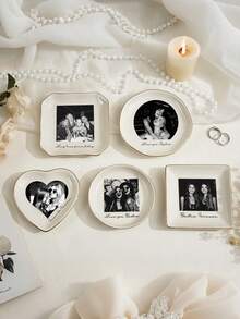 Personalized Photo Dish, Personalized Photo Jewelry Tray, Customized Jewelry Ring Dish, Customized Couple Portrait Ring Tray, Wedding Gift, Bridesmaid Proposal, Best Friend Dish - Multicolor - View 3