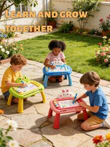 1 Piece Of Magnetic Drawing Board For Children Cartoon Magnetic Drawing Board With Magnetic Seal (Can Be Assembled Into Small Table/Wall/Bracket Mode) - Writing Board - View 5