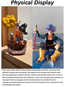bandai Anime Action Figure Trunks SSJ Sitting Position Torankusu PVC Figurines Statue Ornaments Model Toy | Perfect Mother's Day & Father's Day Gift – Birthday, Anniversary, Graduation, Back To School, Independence Day, Wedding Season & Holiday Gift For Fans, Collector's Display, Anime Theme Party Favors & Role-Playing Props, Collectible Toy Gift - Multicolor - View 7