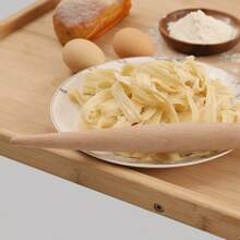 木制擀面杖 1 件，木制擀面杖，带面团擀面杖，用于擀饺子、馅饼、面包、饼干、披萨、饼干和粘土。 - 卡其色 - 查看 3