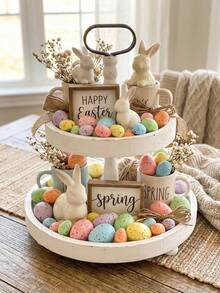 50pcs Mini Polka Dot Foam Easter Eggs, Soft Artificial Bird Eggs Suitable For Vase Filler, Wreath Making, DIY Crafts, Spring Table Decor - View 6
