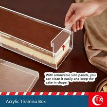 Acrylic Tiramisu Mold - Transparent Dessert Mold, Suitable For Cakes, Pastries And Mousses | Reusable Baking Container - White - View 3