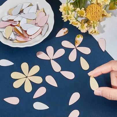 100/200 miếng dán tường hình giọt nước mini bằng acrylic, tự dính, có thể tháo rời, bề mặt tráng gương, lý tưởng cho trang trí nhà cửa và các dự án thủ công DIY, phong cách hiện đại dễ thương, dễ lắp đặt, trang trí tường (Bạc, Vàng, Đen, Vàng hồng, Đỏ)