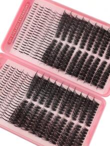 High Volume European And American Style False Eyelashes, Thick And Layered Individual Cluster Lashes - View 3