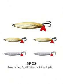 5个金属亮片路亚饵，6厘米/8.5克远投路亚饵 - 彩色 - 查看 6