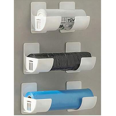 2/4pcs Adjustable No-Hole Trash Bag Holder, Kitchen Storage Rack For Garbage Bags, Cling Wrap, Umbrellas, Rolling Pins, Wrap Holders, Kitchen Organizers, Sink Storage, Cabinet Organizers, Kitchen Tool Holders, Kitchen Storage Containers, Mother's Day Gift For Mom