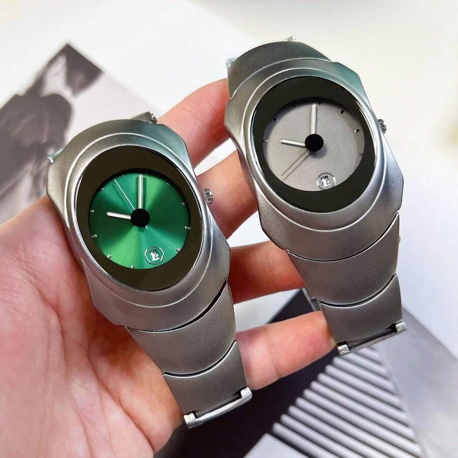 Đồng hồ nam thạch anh kiểu dáng thường ngày mới năm 2026, chống nước 30M, dây đeo thép không gỉ, hiển thị ngày, quà tặng. - Một cỡ - Xem 1