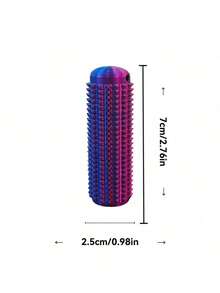 1pc 3D Printed Gradient Massage Roller, Sensory Tool With Textured Spikes And Ventilation Holes, Modular Design For Muscle Relaxation And Stress Relief, Perfect Gift For Friends As A Unique Present For Stress Alleviation And Sensory Relaxation - متعدد الألوان عشوائي - مشاهدة 10
