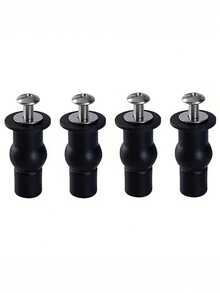 2/4pcs Stainless Steel Universal Toilet Seat Hinges Bolt Set, Includes Expansion Rubber Nuts And Blind Hole Threaded Inserts, Top Mount Hardware Replacement Kit - A - View 11