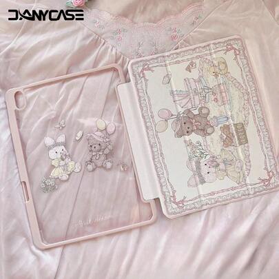 DANYCASE Lolita Style Protective Case, Compatible With IPad A16, Air 11/13, M3 2025, Mini 7, A17, Pro 2024, Air 11/13, M2 2024, Pro 11/13, M4 2024, Mini 6, Pro 11, 7/8/9th Gen 10.2 Inch, Air 4, Air 5 10.9 Inch, 10th Gen Pro 12.9 Inch.