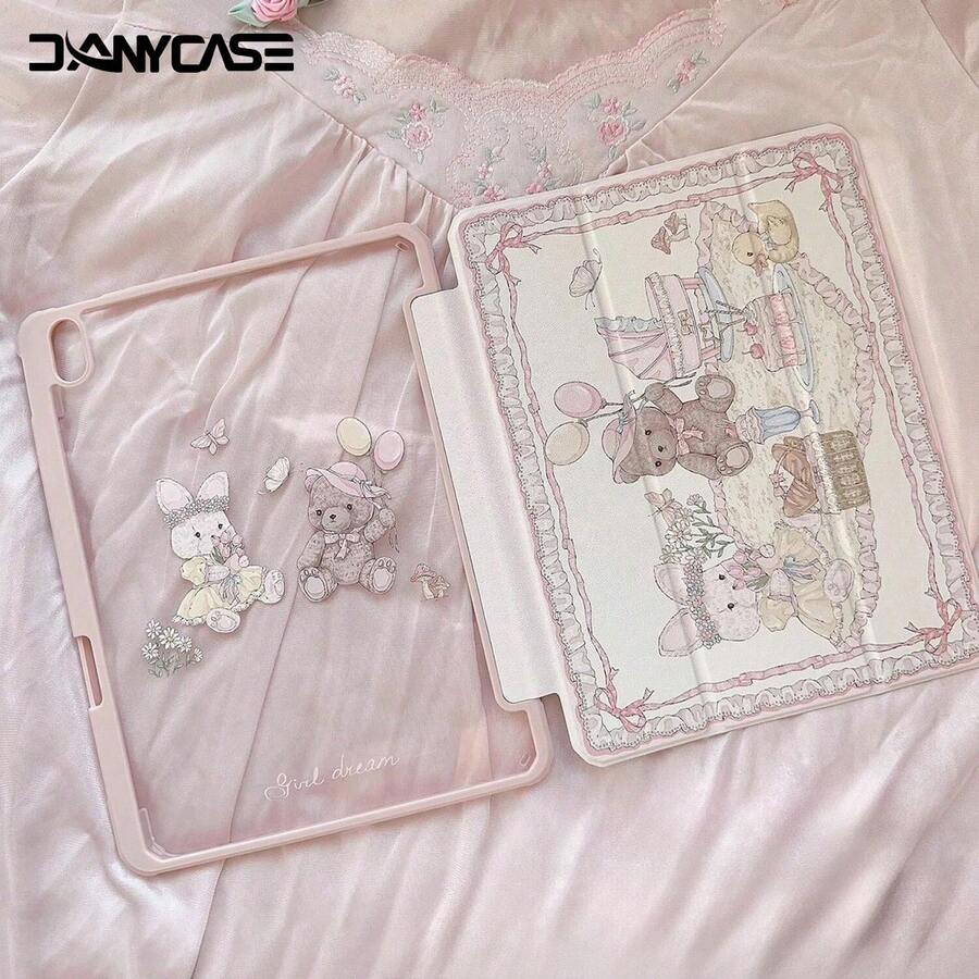 DANYCASE 洛丽塔风格保护壳，兼容 iPad A16、Air 11/13、M3 2025、Mini 7、A17、Pro 2024、Air 11/13、M2 2024、Pro 11/13、M4 2024、Mini 6、Pro 11、7/8/9 代 10.2 英寸、Air 4、Air 5 10.9 英寸、10 代 Pro 12.9 英寸。