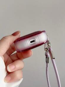 Raspberry Red Tie Dye Polka Dot Protective Case Compatible With Airpods Pro, 4, New Pro 2, Purple Lanyard Compatible With Airpods 3 Wireless Bluetooth 2/4 Soft Earphone Cover - Hot Pink - View 4