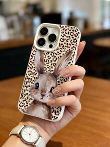 Cheetah,Leopard Print Cute Rabbit Leopard Print Phone Case, Compatible With IPhone 17, 17 Pro, 17 Pro Max, 16, 16 Plus, 16 Pro Max, 16e, 16 Pro, 15, 15 Plus, 15 Pro Max, 15 Pro, 14, 14 Plus, 14 Pro Max, 14 Pro, 13, 13 Pro, 13 Pro Max, 12, 12 Pro, 12 Pro Max - Multicolor - View 4